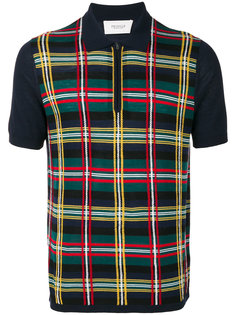 трикотажная рубашка-поло с отделкой в клетку Pringle Of Scotland