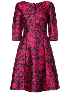 платье с парчовым узором Oscar de la Renta