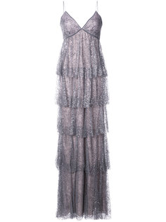 glitter detail layered dress Marchesa Notte