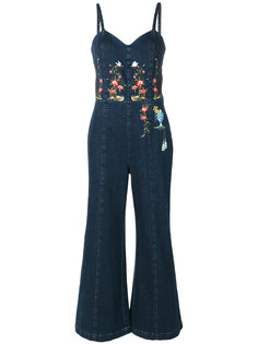 джинсовый костюм с вышивкой Vivetta