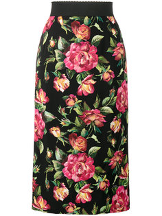 юбка-карандаш с цветочным принтом  Dolce &amp; Gabbana