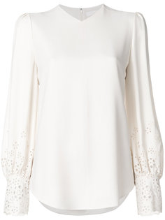 блузка с декоративной перфорацией на рукавах Chloé