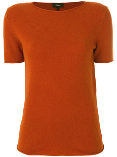 вязаный топ с короткими рукавами Theory