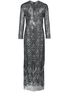 кружевное платье с барочным узором и длинными рукавами J. Mendel