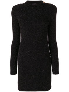 вязаное платье с пуговицами на рукавах Balmain