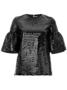 топ с пышными рукавами и пайетками Huishan Zhang