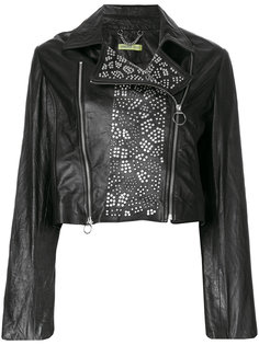 байкерская куртка с заклепками Versace Jeans