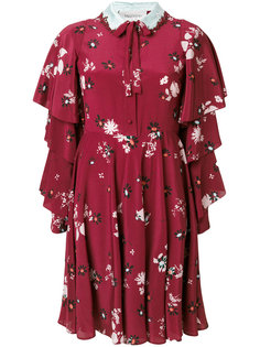 платье с цветочным принтом Crepe De Chine Valentino