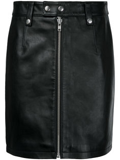 Moto Leather Skirt Blk Leather Nobody Denim