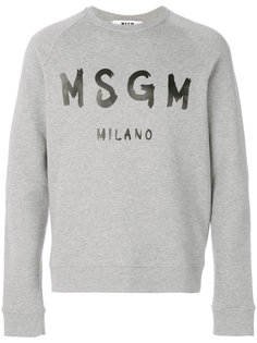 толстовка с нарисованным логотипом MSGM