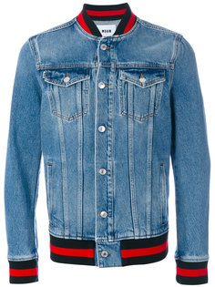 джинсовая куртка с контрастной отделкой MSGM