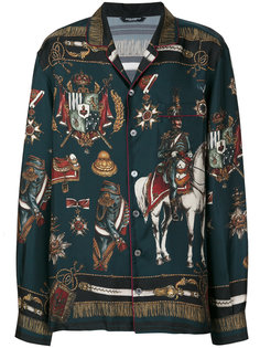 рубашка с принтом в стиле милитари Dolce &amp; Gabbana