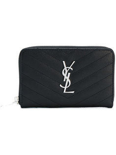 стеганый кошелек на молнии Saint Laurent