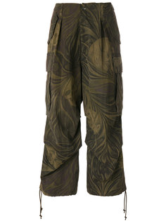 брюки свободного кроя с камуфляжным цветочным принтом Yohji Yamamoto
