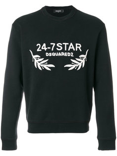 толстовка с вышивкой 24-7 Star Dsquared2