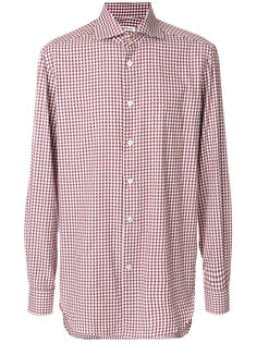 клетчатая рубашка с длинными рукавами Kiton
