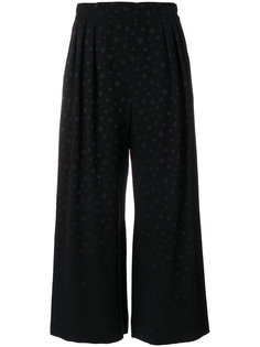 широкие укороченные брюки в горошек  Max Mara