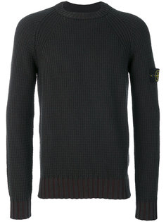 вязаный джемпер с отделкой в рубчик Stone Island