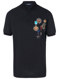 футболка-поло с заплатками Dolce &amp; Gabbana