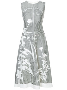 расклешенное платье с цветочным принтом Jil Sander