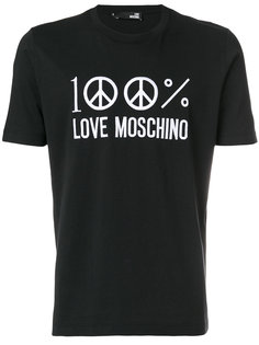 футболка с принтом с логотипом Love Moschino