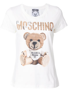 футболка с логотипом-медведем  Moschino