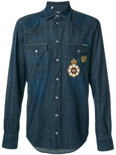джинсовая рубашка с аппликацией Dolce &amp; Gabbana