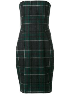 платье без бретелек с узором тартан  Dsquared2