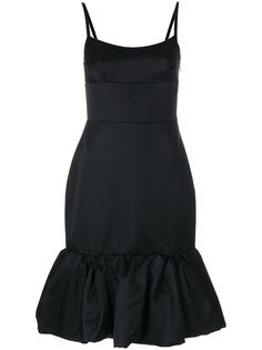 платье с подолом с рюшами Prada