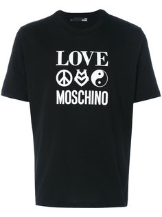 футболка с принтом логотипа Love Moschino