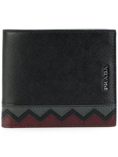 бумажник с зигзагообразной панелью Prada