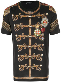 футболка с рисунком в стиле милитари Dolce &amp; Gabbana