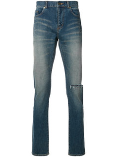 джинсы кроя слим Saint Laurent