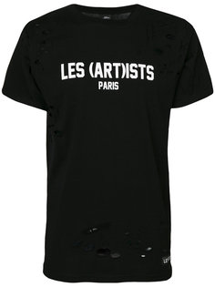 рваная футболка с принтом-слоганом Les (Art)Ists