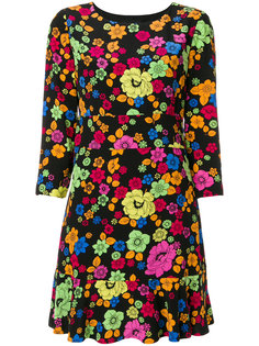 расклешенное платье с цветочным принтом  Boutique Moschino