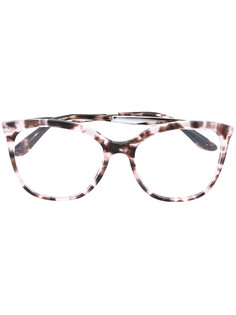 крупные очки с эффектом черепахового панциря Dolce &amp; Gabbana Eyewear