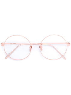 круглые солнцезащитные очки на клипсах Linda Farrow