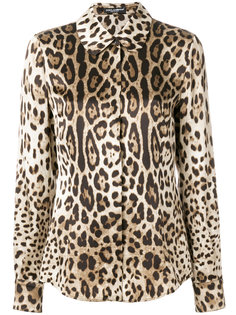 рубашка с леопардовым принтом  Dolce &amp; Gabbana