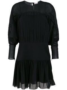 полупрозрачное платье со складками  Red Valentino