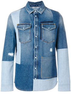 джинсовая рубашка с заплатками Valentino