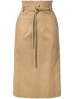 tie waist pencil skirt Oscar de la Renta