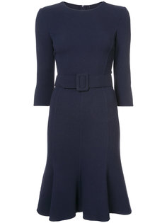 belted fishtail shift dress Oscar de la Renta