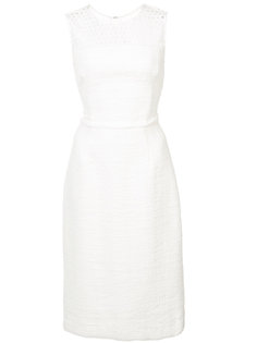 lattice neck shift dress Oscar de la Renta
