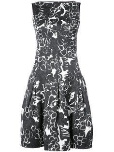 jacquard A-line dress Oscar de la Renta