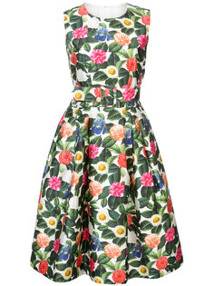 sleeveless floral dress Oscar de la Renta