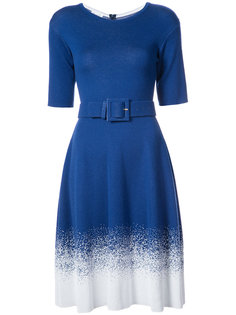 short sleeve degrade dress Oscar de la Renta