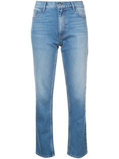 джинсы с протертыми деталями Oscar de la Renta
