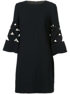 bell sleeve shift dress Oscar de la Renta