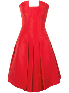 strapless flared dress Oscar de la Renta