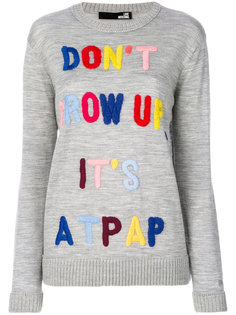джемпер с вышивкой фразы Love Moschino